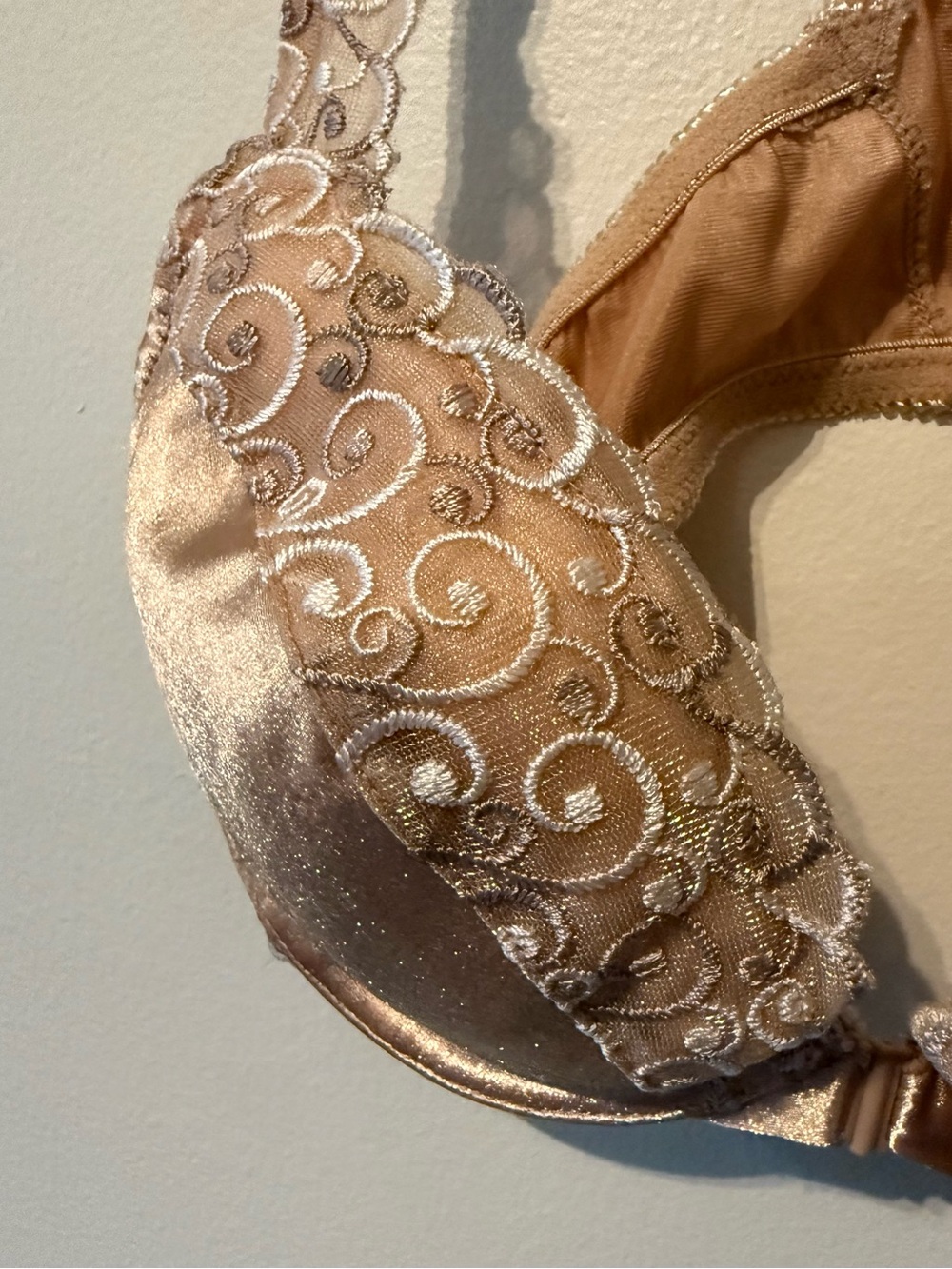 Victoria's Secret Nude Embroidered T-Back Padded Underwire Bra - Picture 6 of 13